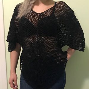 Crochet Top Black.